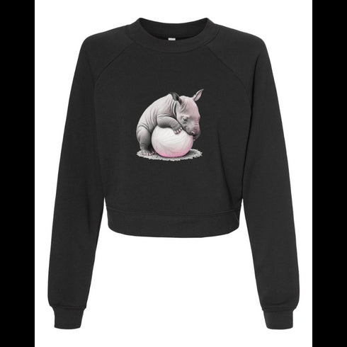 Rhinoceros holding a balloon Bella canvas hoodie 7505